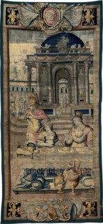 The Feast [central part], from The Story of Artemisia, France, 1607/30. Woven at the Manufacture du Faubourg Saint-Marcel, Paris, after a design by Antoine Caron.