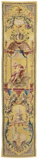 The Month of July/The Sign of Leo, from The Grotesque Months, Paris, c. 1726. The fleece and head of Amalthea, Jupiter riding an eagle and holding a thunderbolt, and the goat that suckled the infant g...