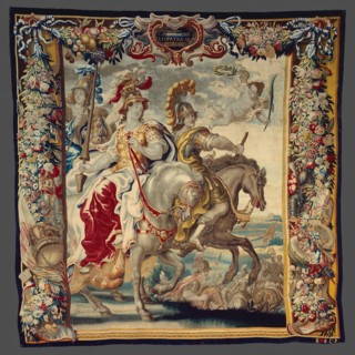 Caesar and Cleopatra Enjoying Themselves, from 'The Story of Caesar and Cleopatra', Flanders, c. 1680. Woven at the workshop of Gerard Peemans, after a design by Justus van Egmont.