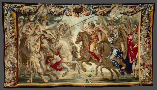 Caesar Defeats the Troops of Pompey, from 'The Story Caesar and Cleopatra', Flanders, c. 1680c. 1680. Woven at the workshop of Gerard Peemans, after a design by Justus van Egmont.