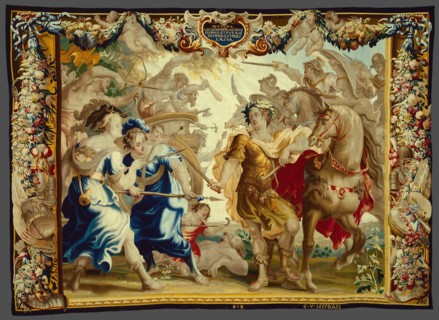 Caesar in the Gallic Wars, from 'The Story of Caesar and Cleopatra', Flanders, c. 1680. Woven at the workshop of Willem van Leefdael, after a design by Justus van Egmont.