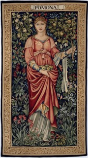 Pomona (From Flora and Pomona), England, 1906. Figure design 1882, background design 1898. Woven by Walter Taylor and John Keich at the Merton Abbey Tapestry Works, London, after designs by Sir Edward...