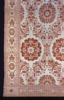 Coverlet, United States, 1841. Attributed to Charlotte Purchase Thornton.