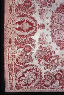 Coverlet, New York, 1850. Attributed to Charlotte Purchase Thornton.
