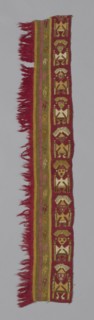 Fragment (Loincloth), Peru, A.D. 1250/1470. Human figure with headdress motif.