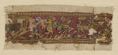 Fragment of a Border, Egypt, Roman period (30 B.C.- 641 A.D.)/Arab period (641-969), 6th/7th century.