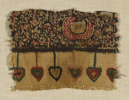Fragment, Egypt, Roman period (30B.C.-641 A.D.)/ Sassanid period (621-629 A.D.)/ Arab period (641-669 A.D.), 6th/8th century.