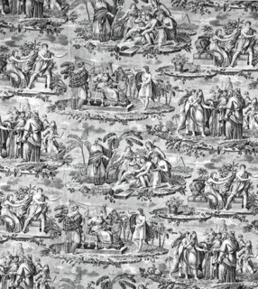 The Story of Joseph (Furnishing Fabric), Rouen, c. 1820. Scenes from the Old Testament: 'La coupe trouvée dans le sac de Benjamin', the cup found in Benjamin's bag; 'Joseph expliquant le songes', Jose...