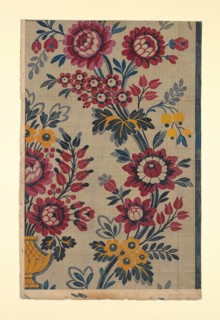 Mise-en-carte (Point-paper), France, After 1780. Preparatory technical drawing for a patterned silk, instructions for the weaver. Designed by Germain Frères.