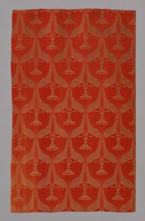 Mohnköpfe (Poppyheads) (Dress or Furnishing Fabric), Vienna, 1900. Designed by Koloman Moser, produced by Johan Backhausen und Söhne.