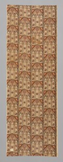 Gothic Arches (Furnishing Fabric), England, 1830/35. Pattern inspired by church architecture.
