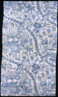Panel (Furnishing Fabric), England, c. 1815. Floral print with birds and fruit.