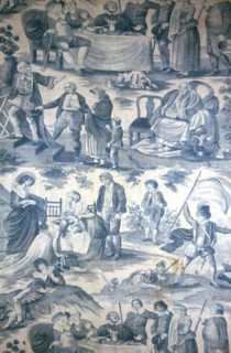 Shakespeare's Seven Ages (of Man) (Furnishing Fabric), England, c. 1805. Engraved by John Slack after paintings by Robert Smirke.