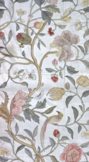 Panel (Furnishing Fabric), France, 18th century. Pattern of birds, flowers and insects.