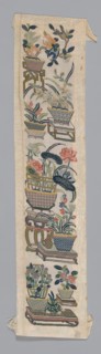 Sleeve Band, China, Qing dynasty (1644-1911), 1875/1900. Lotus flower motif.