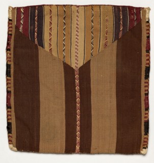Coca Bag, Peru, A.D. 1532/1650. Small bag used for carrying coca leaves which, when chewed, act as a mild stimulant and suppress hunger, thirst, pain, and fatigue. Coca leaves can be processed to prod...