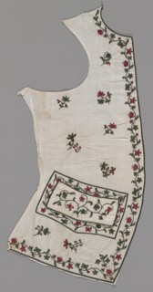 Waistcoat Front Panel, India, 1760s.