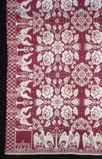 Coverlet, New York, 1838.