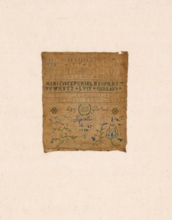 Sampler, United States, 1704.