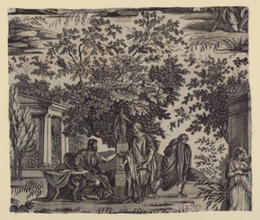 Achille reconnu par Ullysse (Achilles Recognized by Ulysses) (Furnishing Fabric), Nantes, c.1798. Manufactured by Favre-Petitpierre et Cie