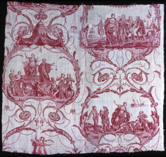 Triomphe de Voltaire (Triumph of Voltaire) (Furnishing Fabric), Nantes, 1788/93. Manufactured by Petitpierre et Cie.