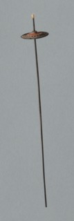 Wooden Spindles with Ceramic Whorls, Peru, 1000/1476.