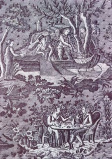 Plaisir de l'été (Pleasure of Summer) (Furnishing Fabric), France, c. 1820.