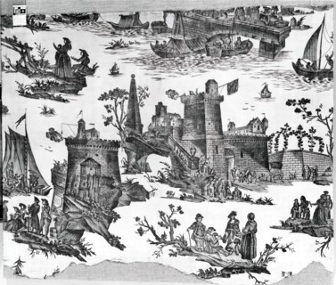 La Motte-Piquet Sauve un Convoi (Motte-Piquet Saves a Convoy) (Furnishing Fabric), Nantes, 1782. In 1779, French admiral Toussaint-Guillaume Picquet de la Motte attacked a British squadron that was at...
