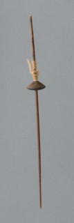 Wooden Spindle with Ceramic Whorls, Peru, 1000/1476.