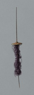 Wooden Spindle with Ceramic Whorls, Peru, 1000/1476.