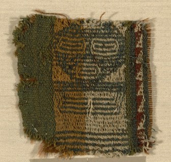 Fragment, Peru, A.D. 1476/1532. Possibly provincial Inca, possibly Yauca Valley.
