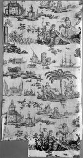 Neptune or L'Empire de la Mer (Neptune or the Empire of the Sea) (Furnishing Fabric), Nantes, c. 1795. Possibly designed by Belorgé or Samuel Cholet, manufactured by Petitpierre et Cie.