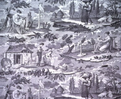Le Kakatoès (The Cockatoo) (Furnishing Fabric), Nantes, c. 1815. Designed by Francois Pieters, possibly made by Favre-Petitpierre et Cie.