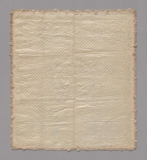 Christening Cover, New York, c. 1758 or earlier. Possibly made by or for Mary Philipse Morris.