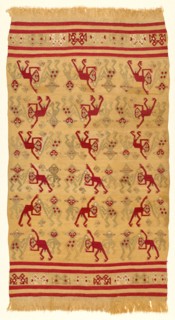 Panel, Peru, 1000/1476. Series of anthropomorphised monkeys.