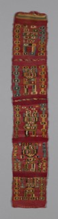 Band, Peru, A.D. 800/1100. Human-like figures.