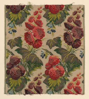 Panel (Furnishing Fabric), France, c. 1734/35. Floral print in the style of Jean Revel.
