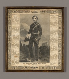 Souvenir Handkerchief Commemorating "Visit of His Royal Highness Prince of Wales to America, 1860", United States, 1860. The future King Edward VII made the first tour of North America by a Prince of ...