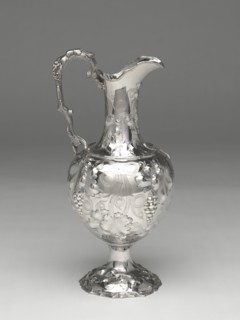 Pitcher, 1855/63. Relief design of grapes and vineleaves.
