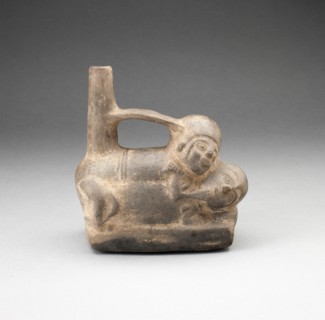 Stirrup Spout Vessel Depicing Erotic Scene, A.D. 1100/1470.