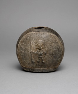 Fragment of a Blackware Vessel with a Relief Depicting a Warrior, A.D. 1200/1450.