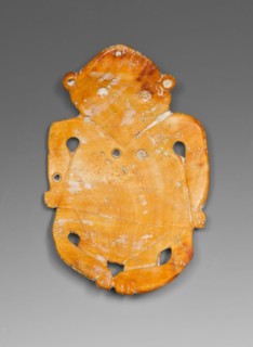 Pendant Depicting a Seated Figure, 200 B.C./A.D. 200.