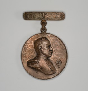 Dewey medal, c. 1898. 'The Gift of the People of the United States to the Officers and Men of the Asiatic Squadron under the Command of Commodore George Dewey'. Designed by Daniel Chester French.
