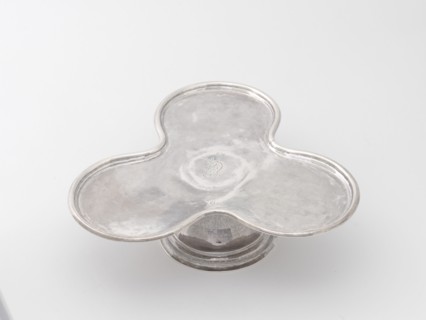 Salver, c. 1715. Rare three-lobed platter.