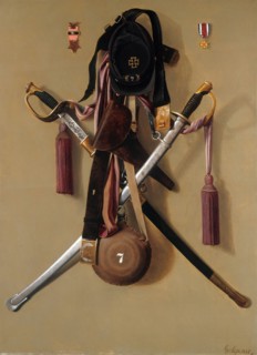 Civil War Regalia of Major Levi Gheen McCauley, 1887. Military equipment used by an officer in the Union Army.