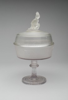 Covered Compote in the Pioneer Pattern, c. 1870.