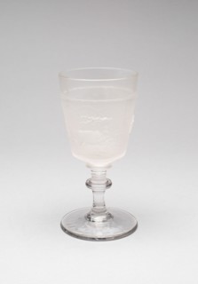 Westward Ho!/Pioneer pattern goblet (one of a set of four), c. 1876.