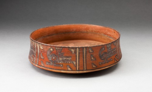 Miniature Straight-sided Bowl with Abstract Aligator Motif, A.D. 1450/1532.