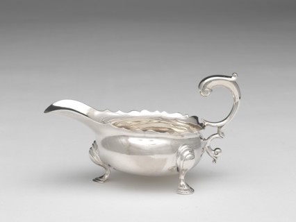 Sauce Boat, c. 1745. With scalloped rim.