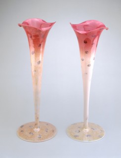 Pair of Agata Vases, c. 1887.